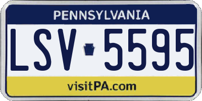 PA license plate LSV5595