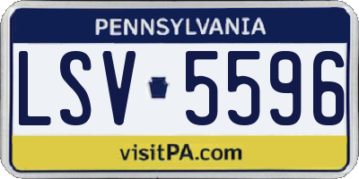 PA license plate LSV5596