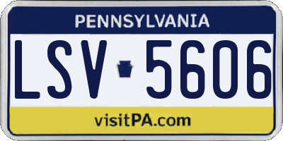 PA license plate LSV5606