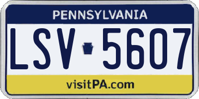 PA license plate LSV5607