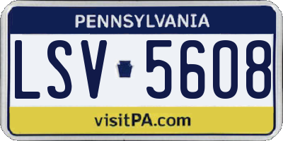 PA license plate LSV5608
