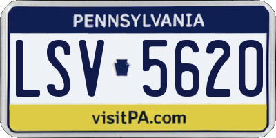 PA license plate LSV5620