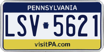 PA license plate LSV5621