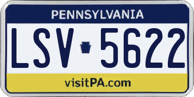 PA license plate LSV5622
