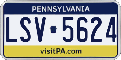 PA license plate LSV5624