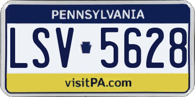 PA license plate LSV5628