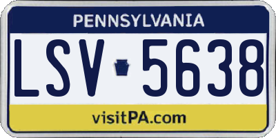 PA license plate LSV5638