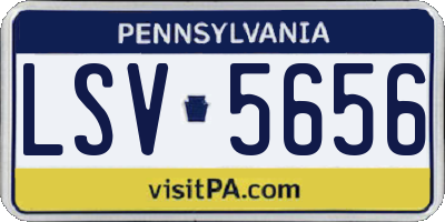 PA license plate LSV5656