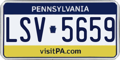 PA license plate LSV5659