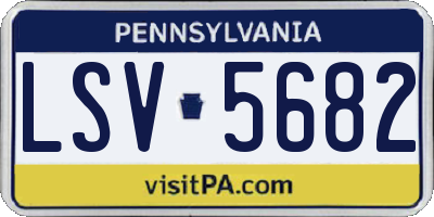 PA license plate LSV5682