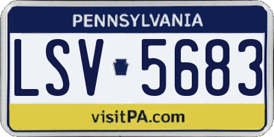 PA license plate LSV5683