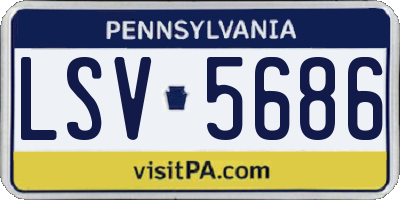 PA license plate LSV5686