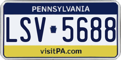 PA license plate LSV5688