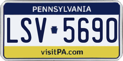 PA license plate LSV5690