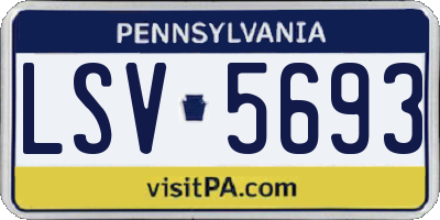 PA license plate LSV5693