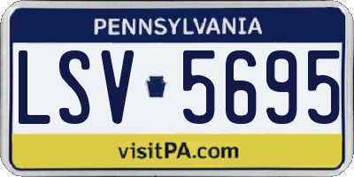 PA license plate LSV5695