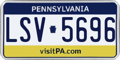 PA license plate LSV5696