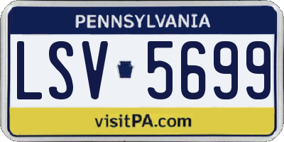PA license plate LSV5699