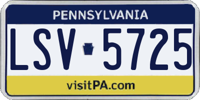 PA license plate LSV5725