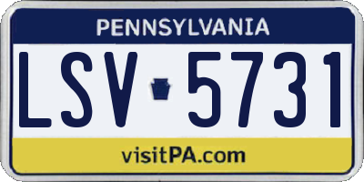 PA license plate LSV5731
