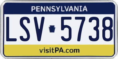 PA license plate LSV5738