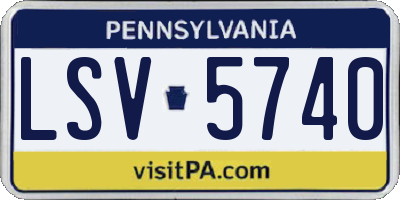PA license plate LSV5740