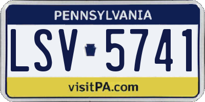 PA license plate LSV5741
