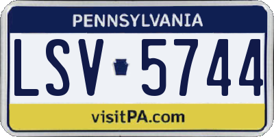 PA license plate LSV5744