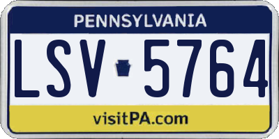 PA license plate LSV5764