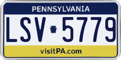 PA license plate LSV5779