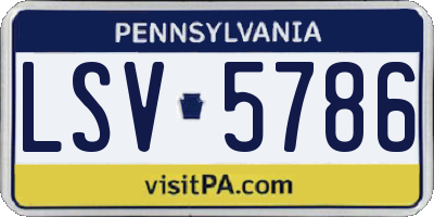 PA license plate LSV5786