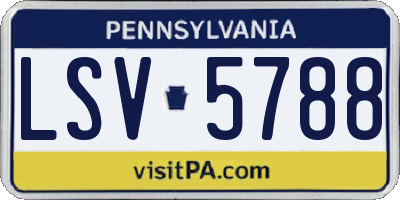PA license plate LSV5788