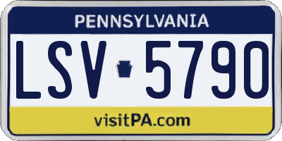 PA license plate LSV5790
