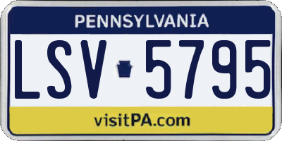 PA license plate LSV5795