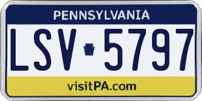 PA license plate LSV5797