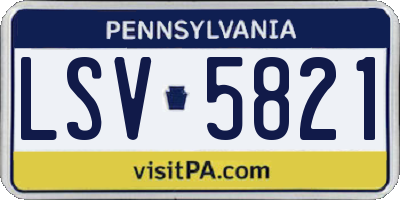 PA license plate LSV5821