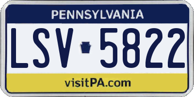 PA license plate LSV5822