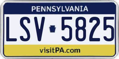 PA license plate LSV5825