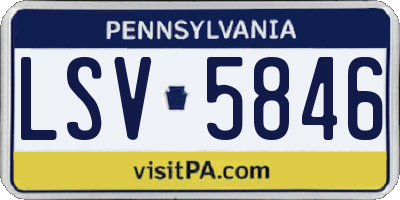 PA license plate LSV5846