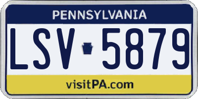 PA license plate LSV5879