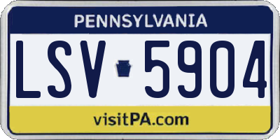 PA license plate LSV5904