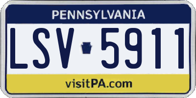 PA license plate LSV5911