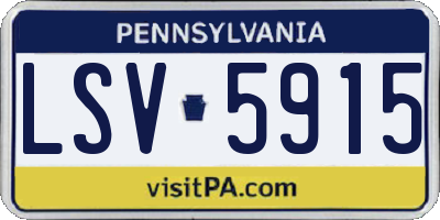 PA license plate LSV5915
