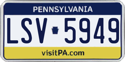 PA license plate LSV5949
