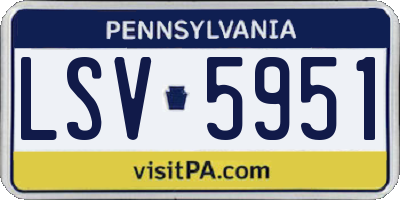 PA license plate LSV5951
