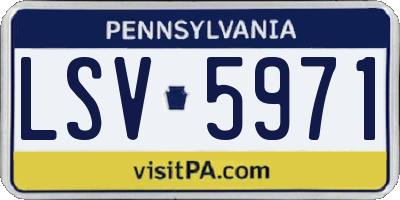 PA license plate LSV5971