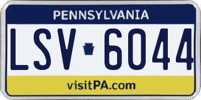 PA license plate LSV6044