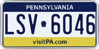 PA license plate LSV6046