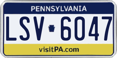 PA license plate LSV6047