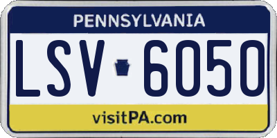 PA license plate LSV6050